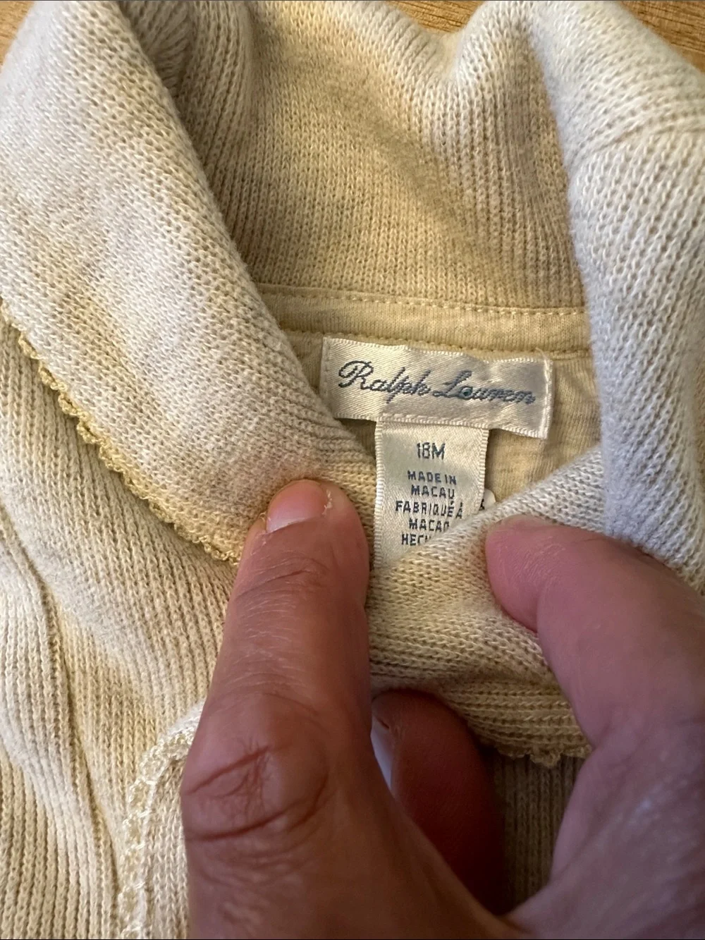 RALPH LAUREN french-rib cotton pullover & pant set